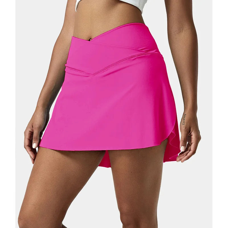 Women's High Waist Athletic Golf Skorts – Pleated Tennis Skirt with Pockets for Running