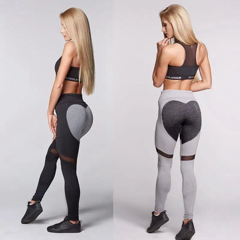 Women Yoga Heart Leggings - ComfortAthletica