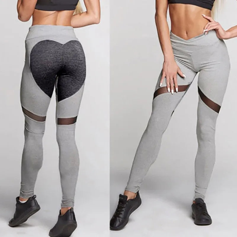 Women Yoga Heart Leggings - ComfortAthletica